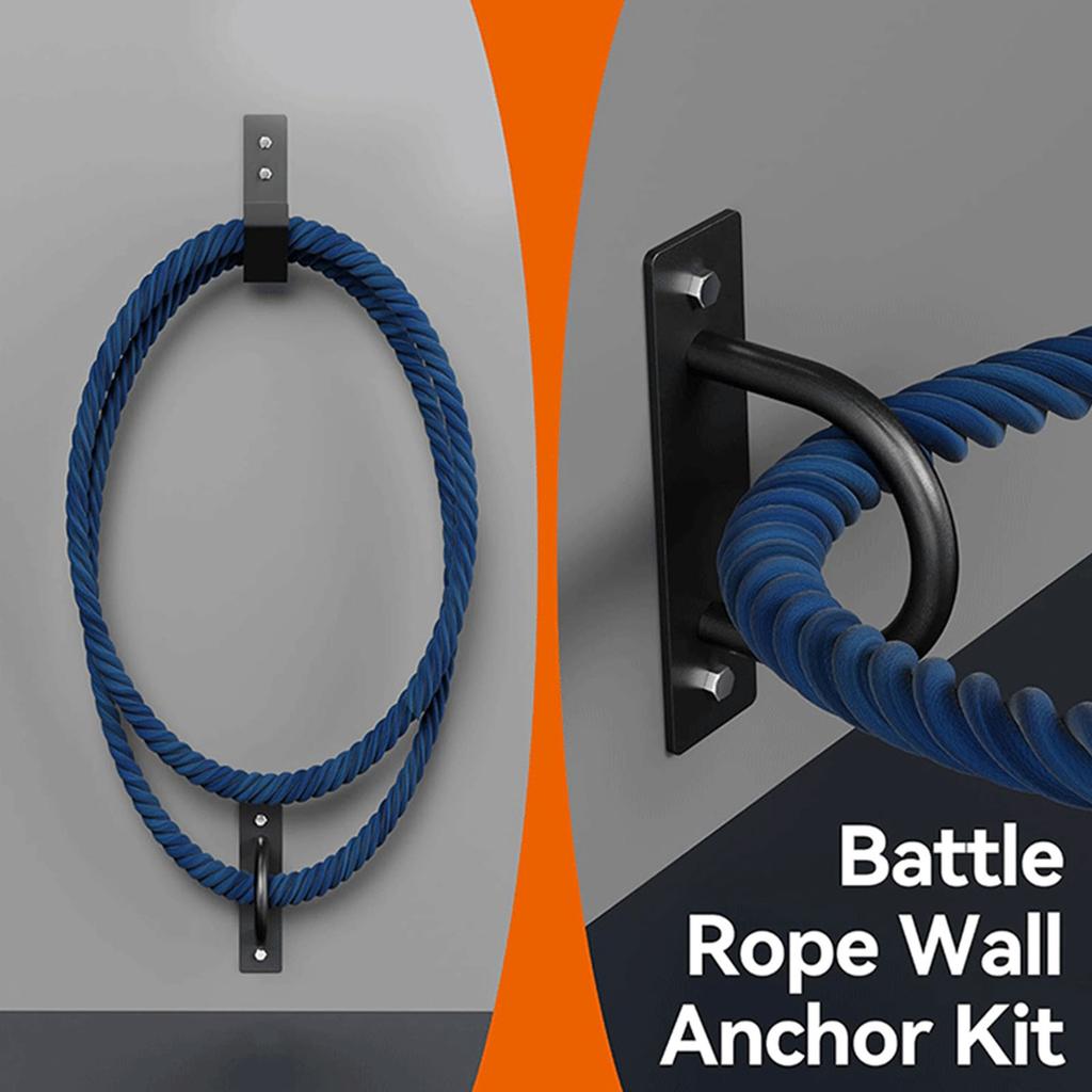 Multipurpose Battle Rope Wall Mount Kit With Anchor And Storage Hook For Home Gym Organization And Space Saving