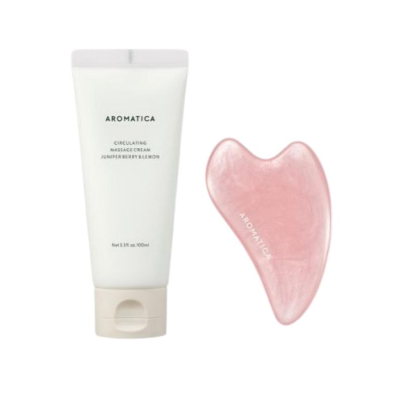 Aromatica Circulating Massage Cream 100ml + Gua Sha (Limited Edition)