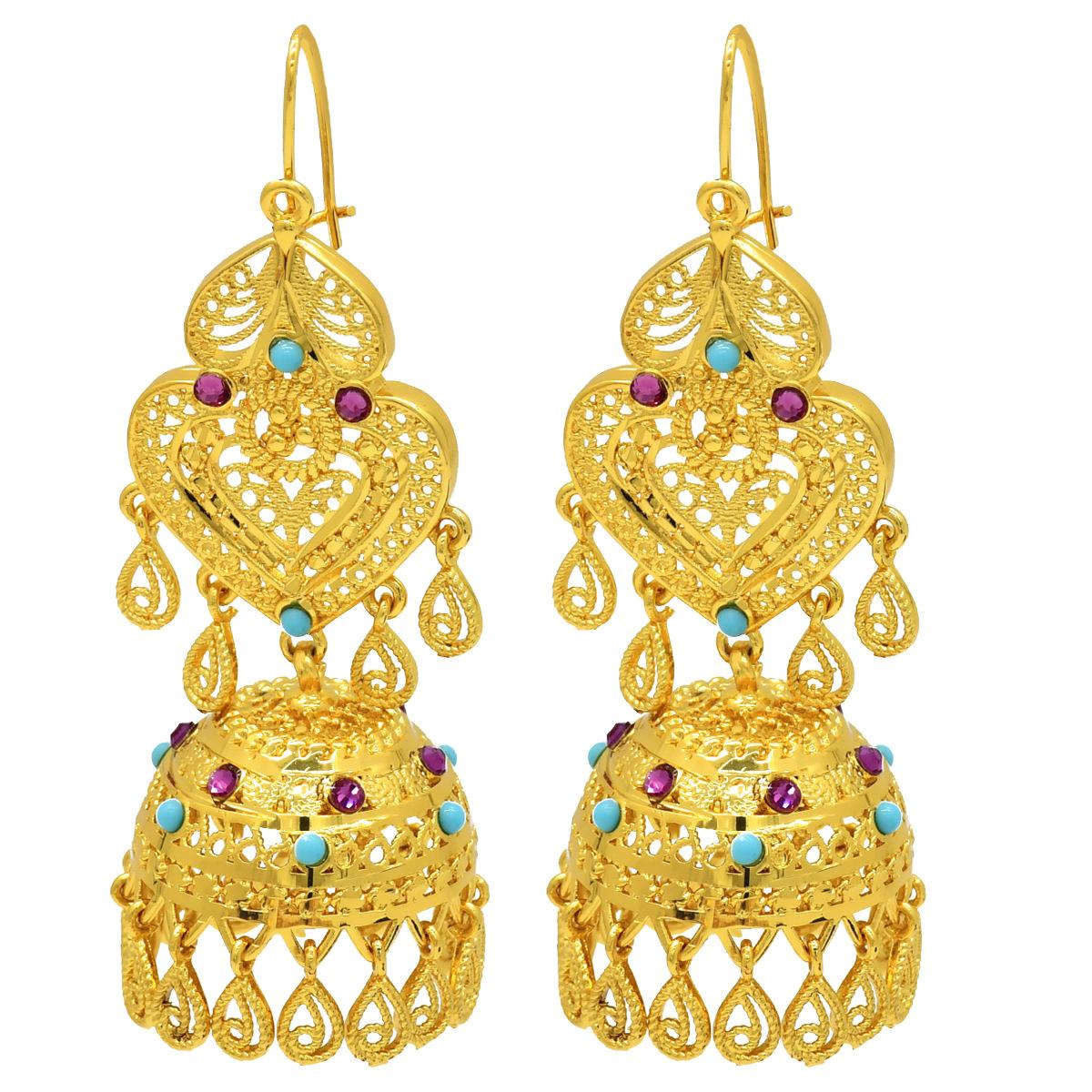 2026 Xinjiang Ethnic Style Indian Bride Dangling Earrings, Nigerian Accessories