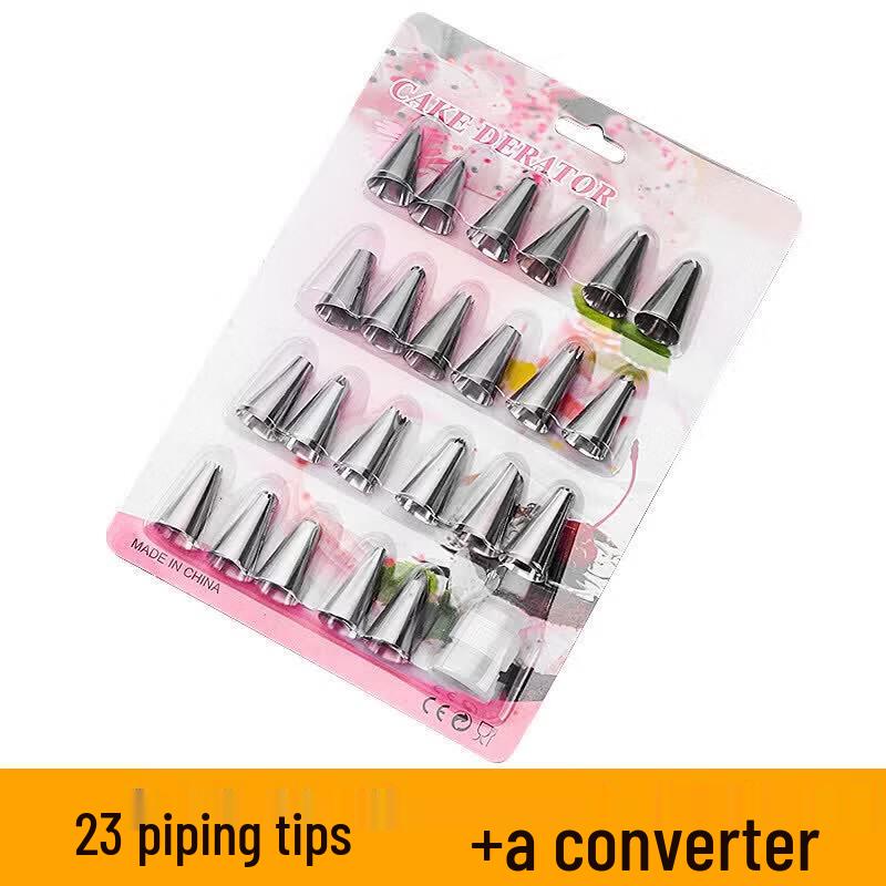 100-Pack Thickened Disposable Piping Bags & Nozzle Set