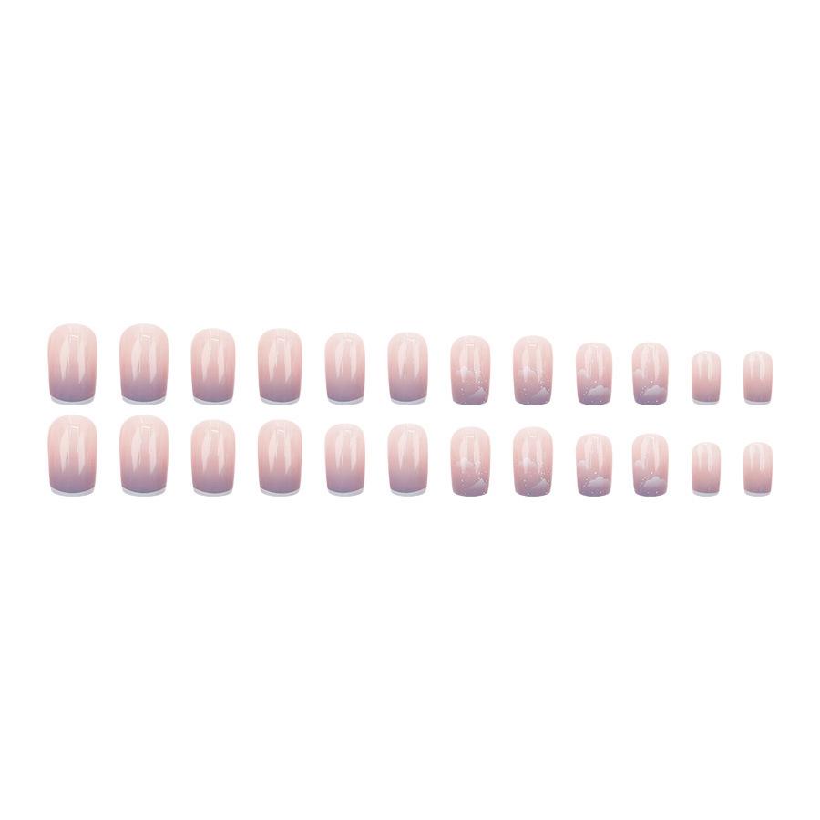 Romantic Blush Cloud 3D Heart Nail Art Stickers: Dreamy, Cute & Girly Adhesive Designs