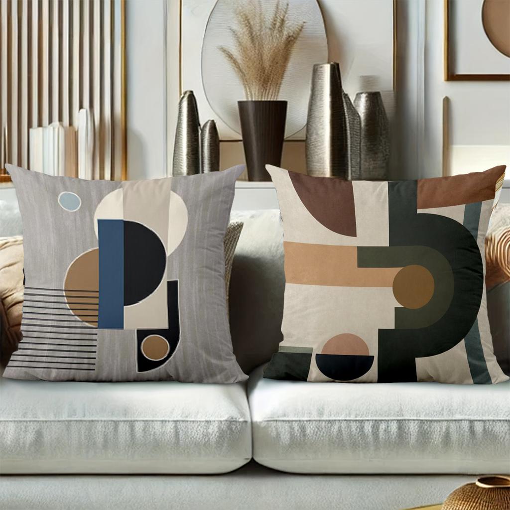 Modern Geometric Pattern Throw Pillow Covers Set Polyester pillowcase, sofa decorative cushion cov Headboard Pillow