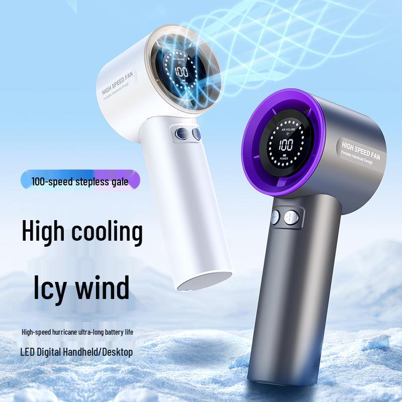 2026 LY11 Silent Portable Handheld Turbine Fan for Dorm & Outdoor Cooling