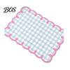 Quick-drying Kitchen Mat Diatomite Plaid Placemat with Wavy Edge, Heat Resistant Non-slip Table Mat, Absorbent Quick Drying for Counter Countertop