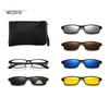 2251 Magnet Clip Square Small Frame High Performance Myopia Eyeglasses 0 -0.5 -0.75 -1.0 -1.5 -2.0 -3.0 -4.0 -5.0 To -6.0