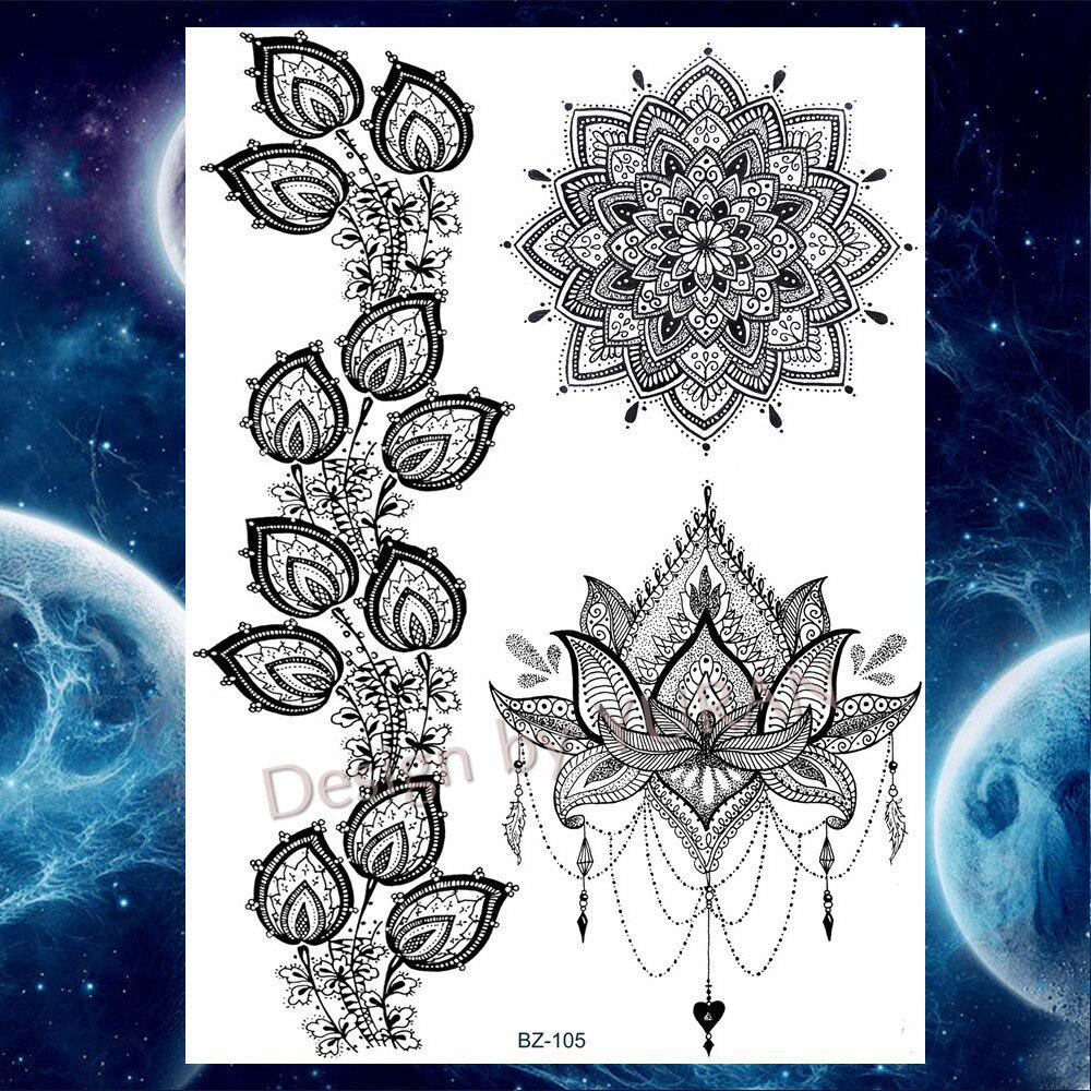 1st 3D akvarell blomma kvinnor arm falska tatueringar tillfälliga bröst tatuering klistermärken Fox Girls Vattentät