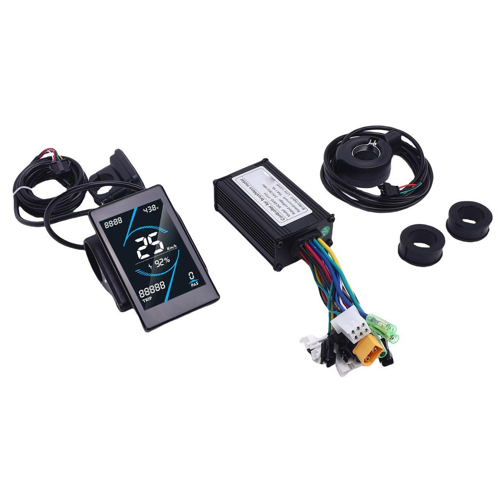 Electric Bike Controller Kit 15A 3 Mode Sine Controller T5S LCD Display Panel 130X Thumb Throttle Fo