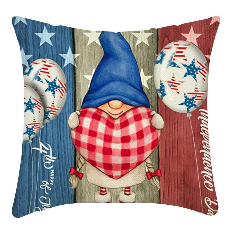 Independence Day Pillow Case Flag Print Home Living Room Bedside Decoration Pillow Cushion Pillow Case
