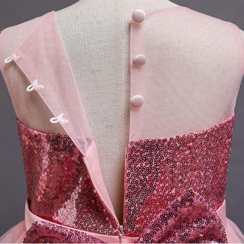 Baby Girls Flower Princess Lace Ball Gown Party Long Dress For Brithday Wedding Teenager Kids Christmas Dresses Children Clothes