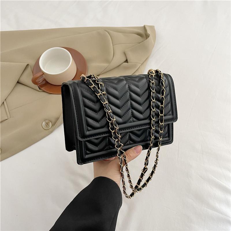 Trendy Street Fashion Pu Shoulder Bag Stylish Underarm Chain Crossbody Bag For Women