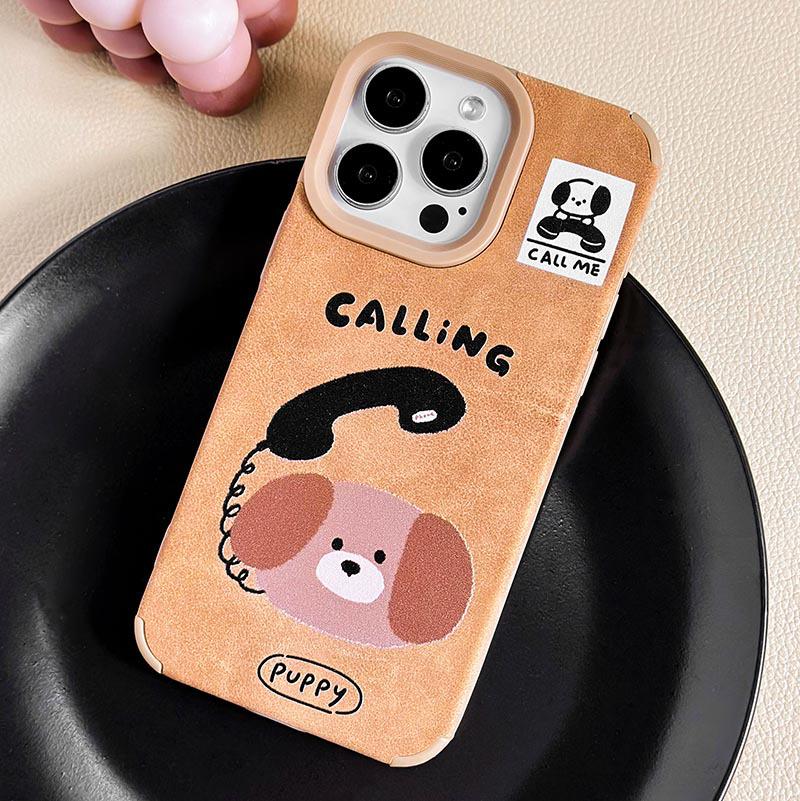 Zhitai Etui Skórzane na iPhone 16: Kreatywny kreskówkowy design dla iPhone 15 Pro Max, 14 Pro, 13, 12 i 11.