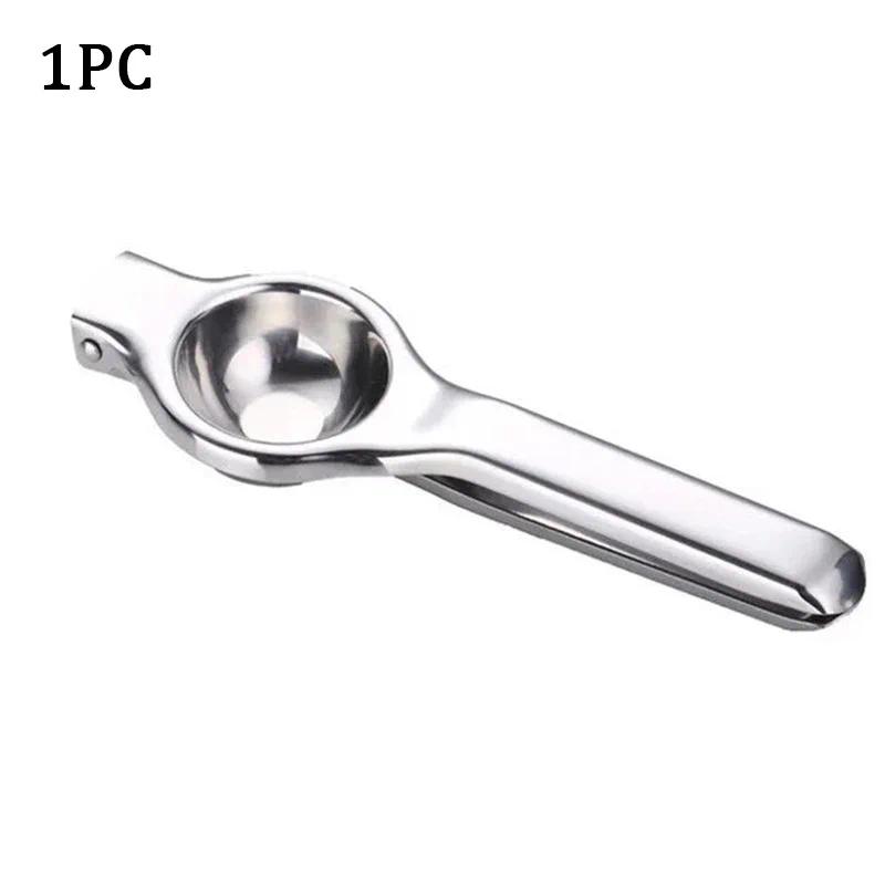 Stainless Steel Lemon Squeezer Manual Juicer Processor Orange Fruit Lemon Clip Fruit Pressing Household Kitchen Accessories. Silver