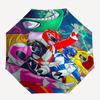 1pc Power Rangers Automatic Opening Umbrella - Portable Tri-Fold Design with 8-Bone Iron Frame - Outdoor Umbrella for Fans, Travelers, Daily Use - Ide