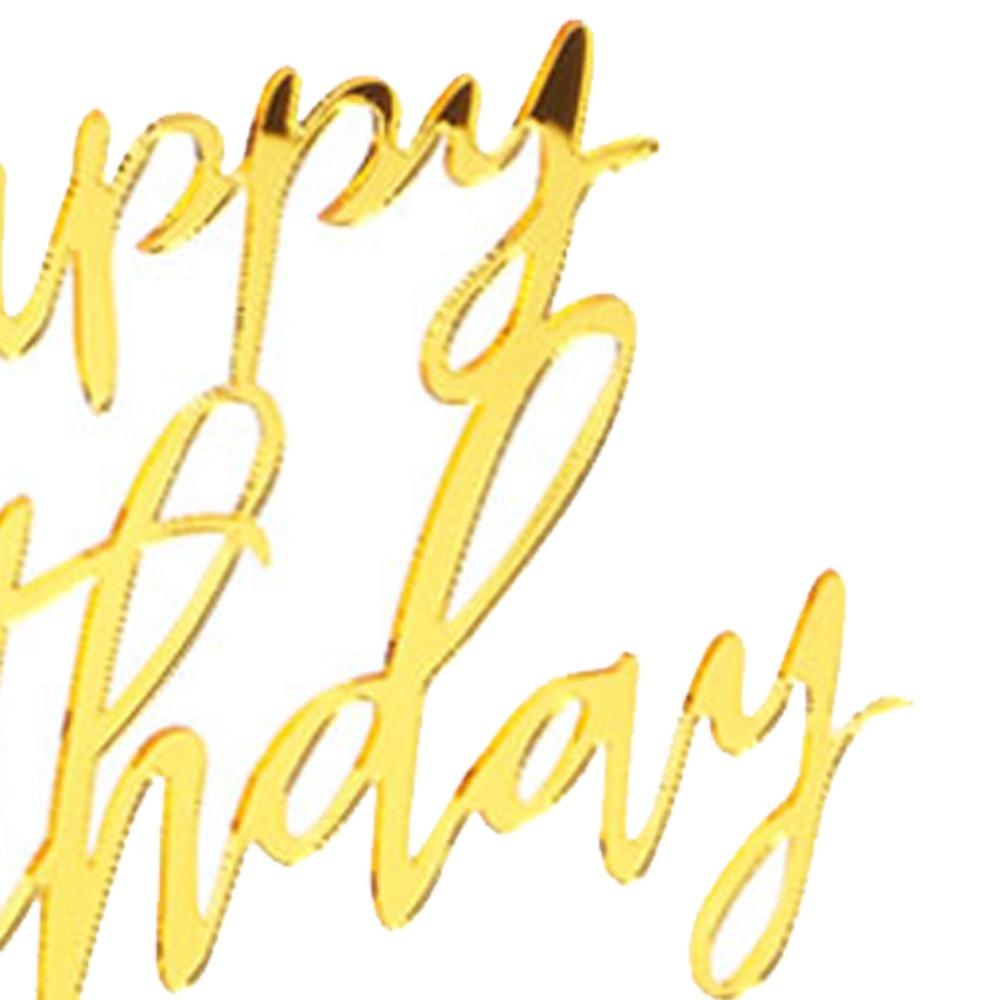 10pcs Acrylic Acrylic Cake Topper Flag Style Gold Insert Card Flag Script Lettering Long Insert Stick Birthday Cake Decorations
