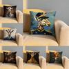 Retro Dressed Up Giraffe Cushion Cover Soft Reversible  Durable Pillow Cover  MultiScene Use for Home  Car Daily Comfort