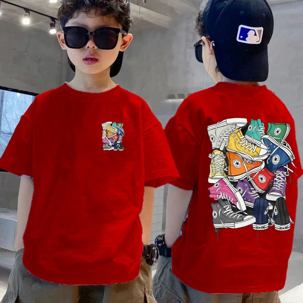 Round neck children's T-shirt cute, casual and lightweight