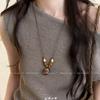 2025 New Retro Ethnic Acorn Pendant Necklace - Women’s Ancient Chinese Style Long Sweater Chain Accessory