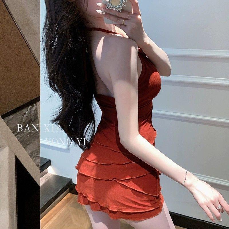 Dámské červené dvoudílné plavky 2025 - Čistá touha, špičkový styl, ideální na dovolenou v horkých pramenech