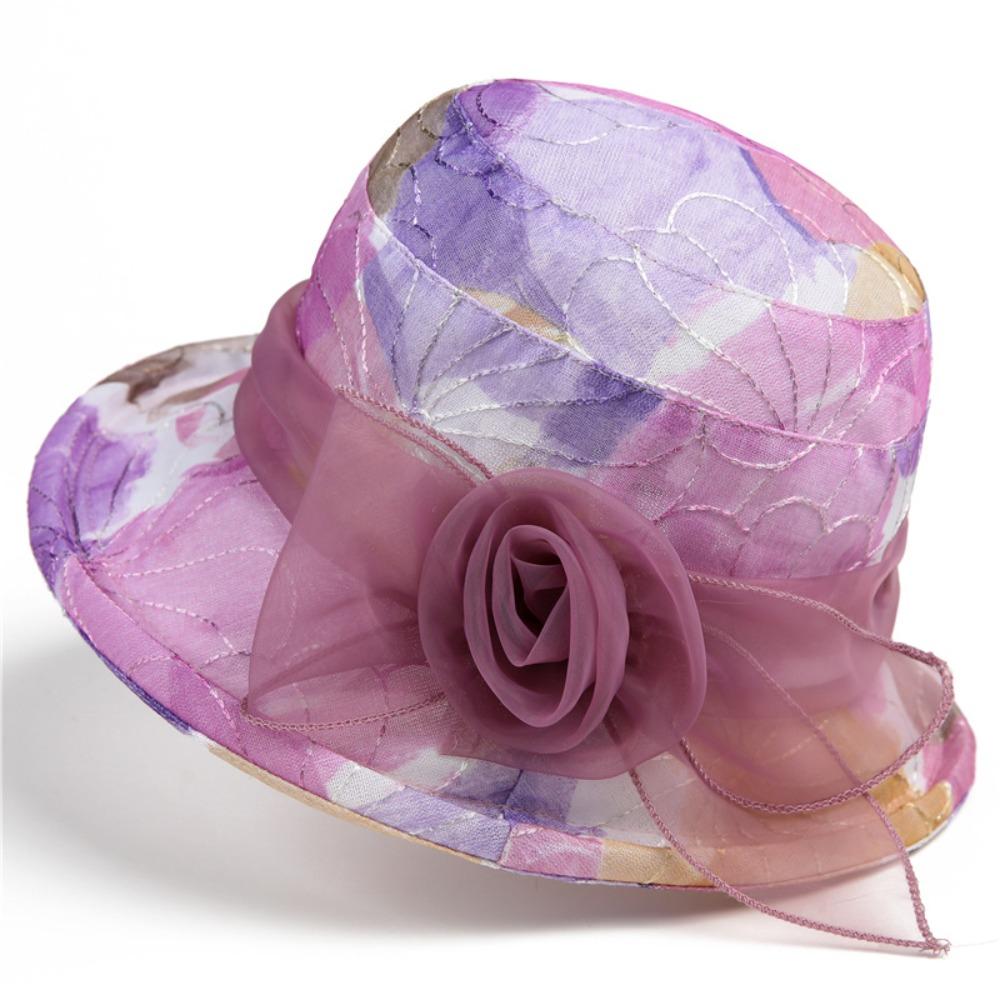 Korean Style Spring/Summer Fisherman Hat Flower Colorful Sunshade Tourist Cap Breathable Basin Top Hat Sunscreen Hat