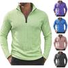 Men's Casual Quarter-zip Shirt Long-sleeve Top