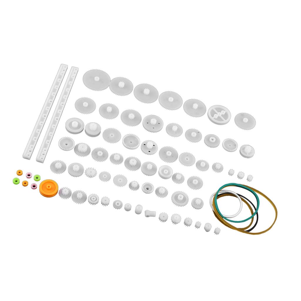 Plastic Gears Pulley Belt Worm Kits Crown Gear Set Robot Motor Toy DIY Parts(75 Kinds)