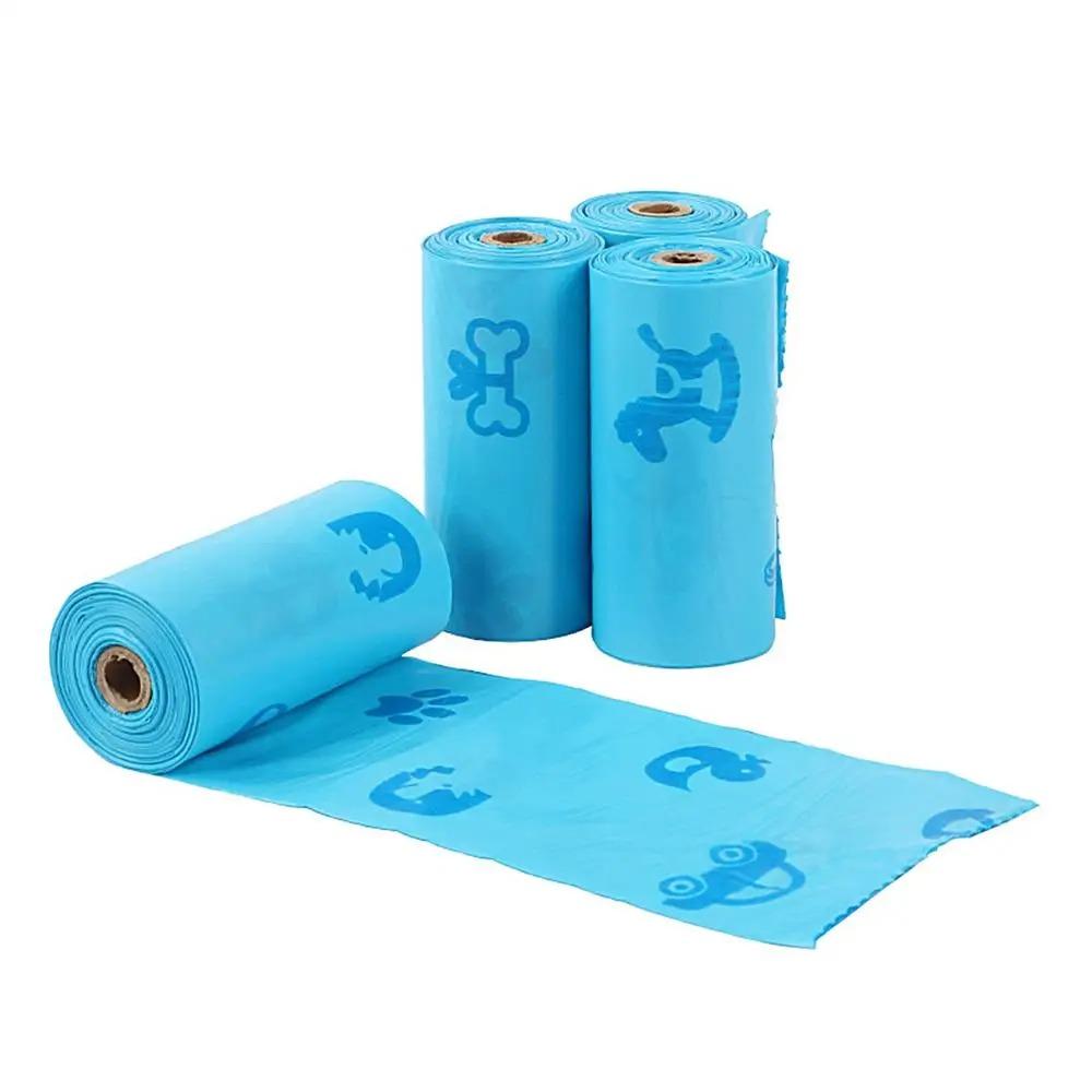 12/16 Rolls Diaper Waste Bags With Dispenser Tear-resistant Odor-proof Cleaning Sack Portable Toddler Supplies For Daycare Center