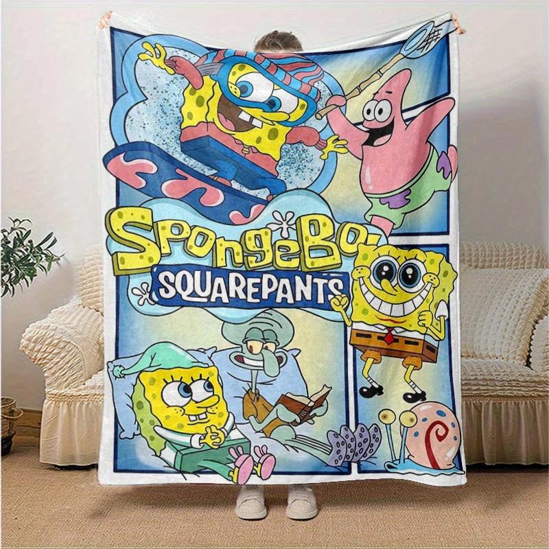 

1pc, SpongeBob SquarePants Throw Blanket, Soft & Cozy Blanket for Couch, Bed, Travel, Camping, Car, Beach, Office Nap, Perfect Gift for FriendsA037 130x150cm