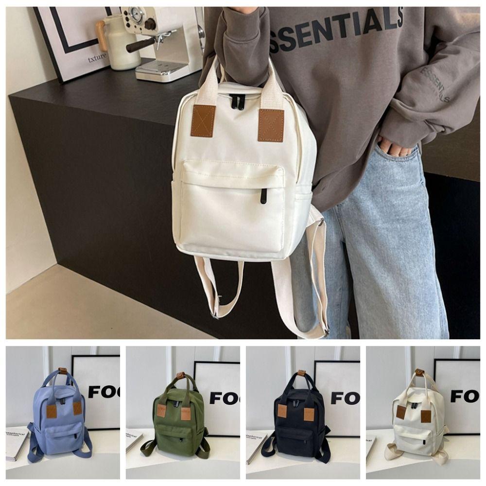 Mini Children's Backpack Simple School Bag Preppy Students Backpack Square School Bag  Student