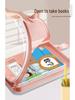 L-Shaped Transparent Mesh File Bag with Zipper: Large Opening Student Tote for Exams