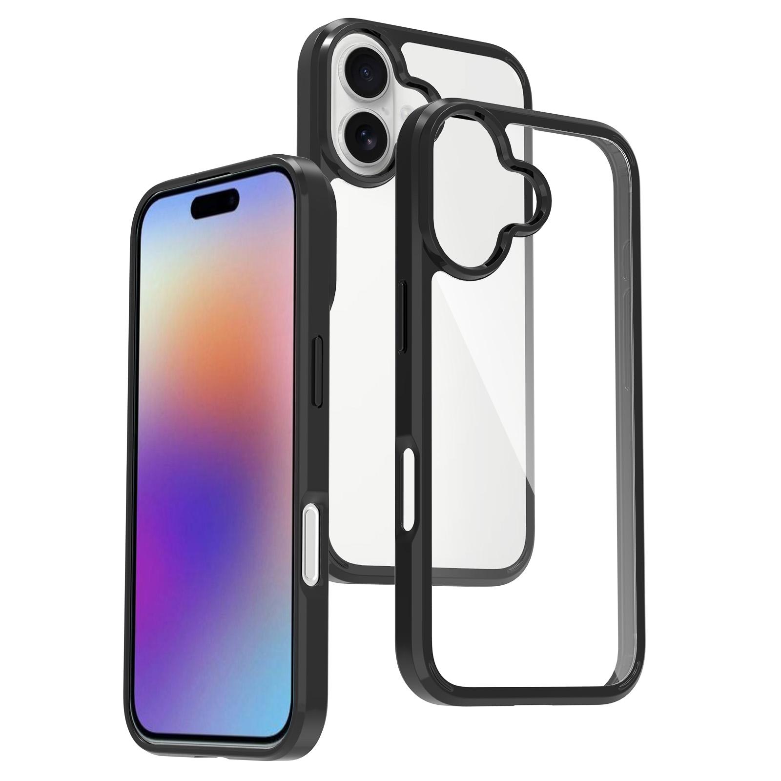 For iPhone 17 Case Anti-Scratch TPU + Acrylic Clear Back Phone Cover B