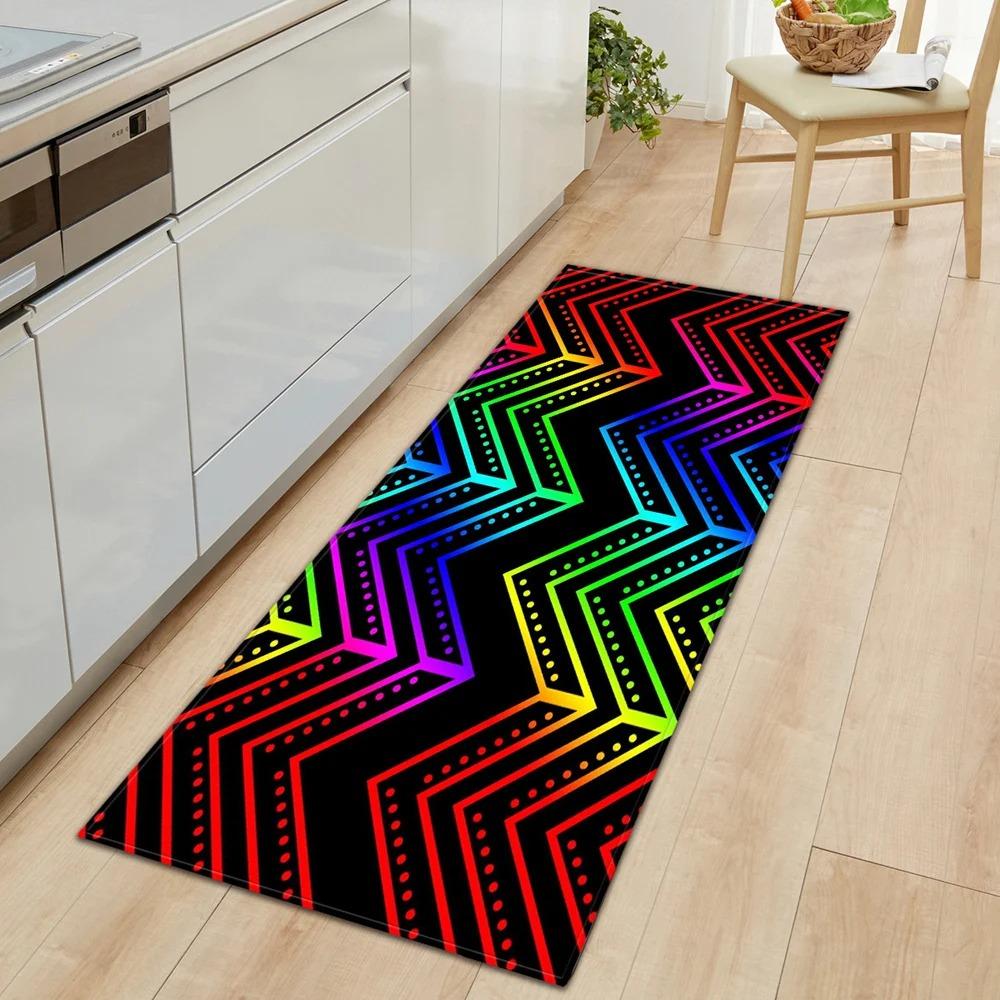 Geometric Creative Printing Home Kitchen Floor Mats Door Front Decoration Floor Mats
