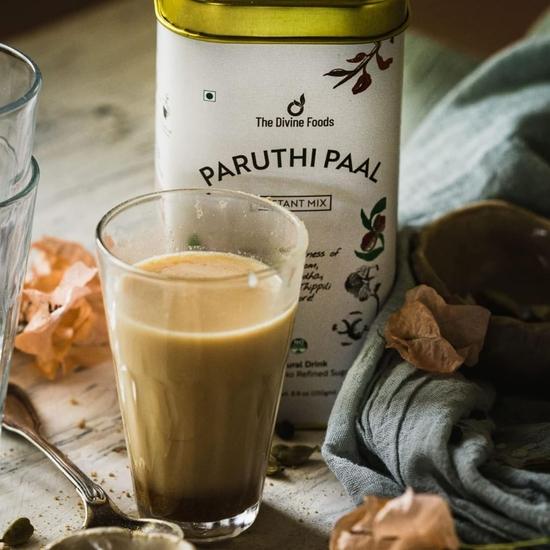The Divine Foods Paruthi Paal Cotton Seed Latte Mix | Cold-Pressed | Antioxidant-Rich | Supports Heart Health & Cholesterol | 250g
