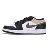 Air Jordan 1 Abrasion Resistant Slip Resistant Low Top Vintage Basketball Shoes Men's Black Brown 553558-131(Team85-)