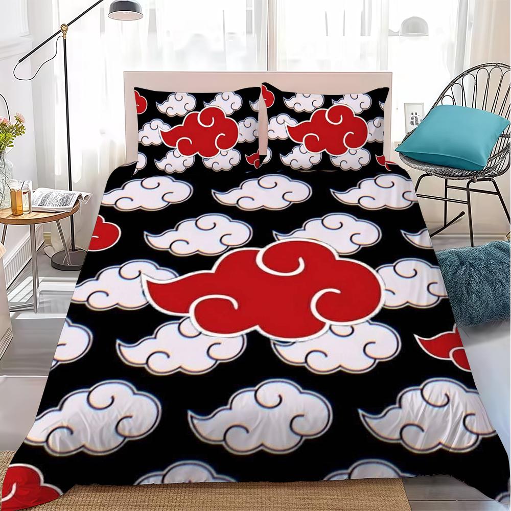 Logo A-Akatsuki Duvet Cover Set Home Style Bedding Soft Laundry Cotton Bed 3 Piece Set Student Dormitory Gift