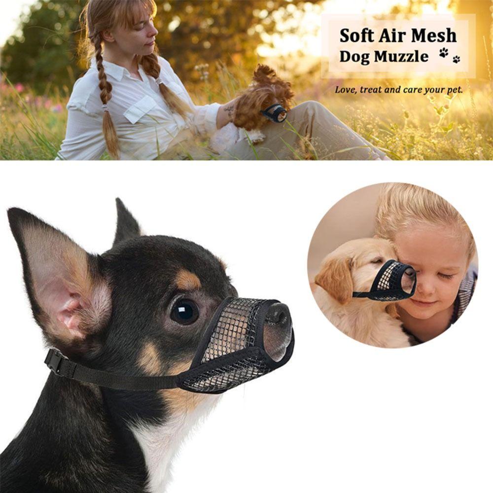 Anti-Biss Mini Hundemaulkorb Weiches Netz Welpenmaulkorb Strapazierfähiges Atmungsaktives Netzmaulkorb Mittlere Hunde