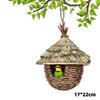 1Pc Outdoor Natural Grass Bird House Handmade Weaved Hummingbird Cage Nest Shelter for Garden Balcony Bedroom Decoration