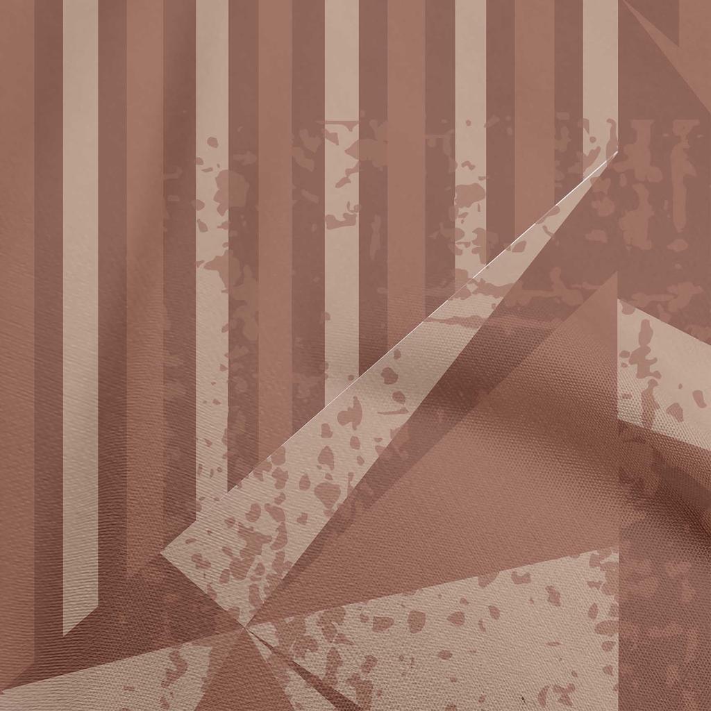 oneOone Cotton Flex Brown Fabric Geometric Diamond With Stripes Fabric For Sewing Printed Craft Fabric By The Yard 40 Inch