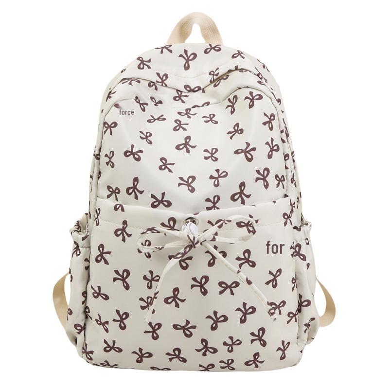 2025 Floral Bowknot Backpack for Students - Versatile & Casual