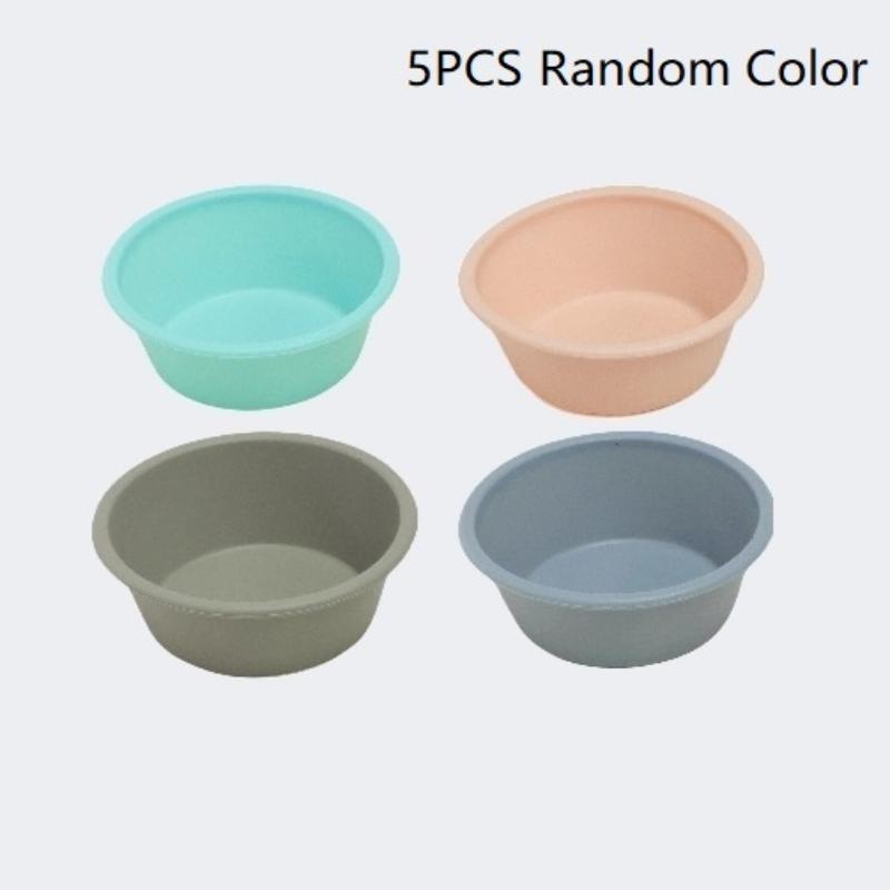 5Pcs Silicone Cake Mold Air Fryer Bowl Reusable Household Oven Cake Pudding Baking Mold Kitchen Baking Accessories