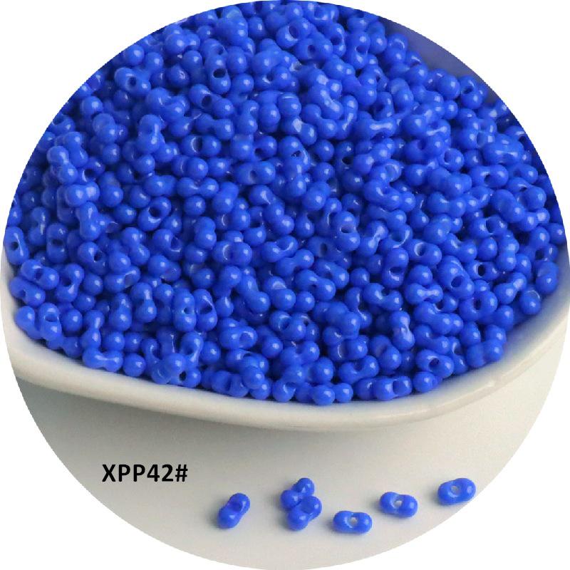 2x4mm Solid Color Glass Peanut Beads for DIY Jewelry & Hair Accessories
