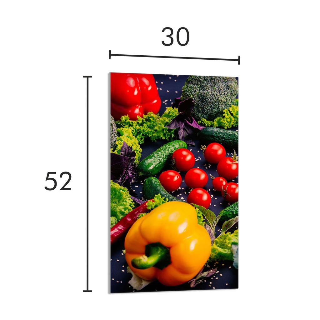 SZKLANA DESKA DO KROJENIA 30x52 Warzywa