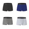 FINETOO Men Pure Cotton Boxer Brief Soft and Breathable Underwear Sweat Absorbing and Antibacterial Panties S-XXL