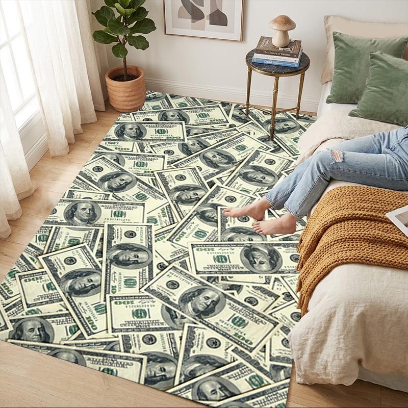 Money Power Living Room Nonslip Area Rug Soft Carpet For Bedroom Game Playroom Sofa Office Home Decor Doormat Christmas Gift C9261678
