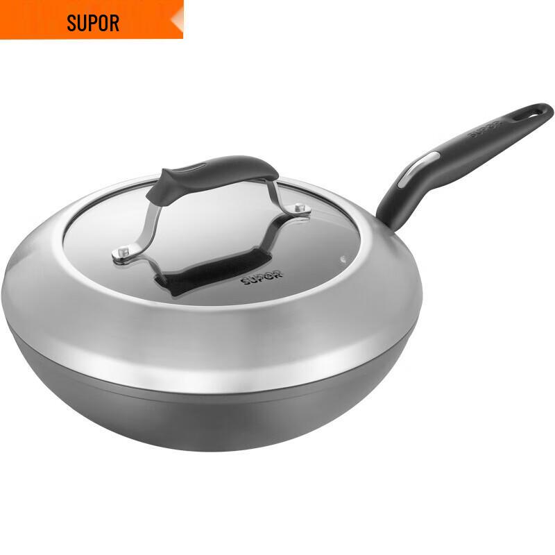 Supor Titanium Non-Stick Smokeless Wok, 30cm
