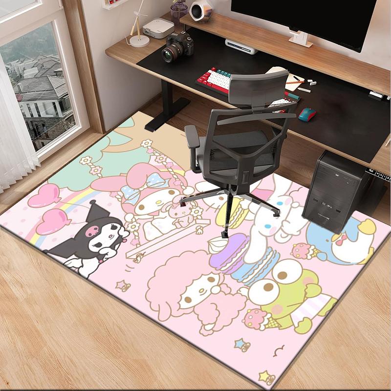 Hello Cat Fantasy World Office Rug Chair Mat, Game Carpet, Suitable for Front Door, Bedroom, Living Room, Desk, Holiday Gift