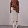 Damen Retro High-Waist Wollrock - Herbst/Winter A-Linie Mittellang