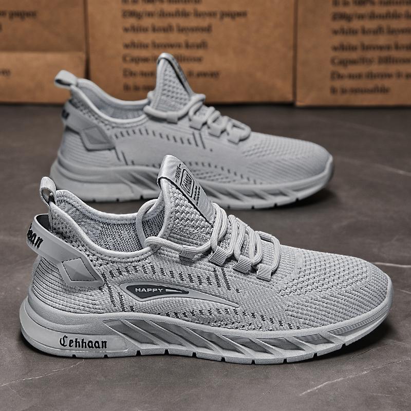Men's shoes spring breathable thin soft sole lightweight fly-woven sports casual men's net shoes coconut para shoes tide