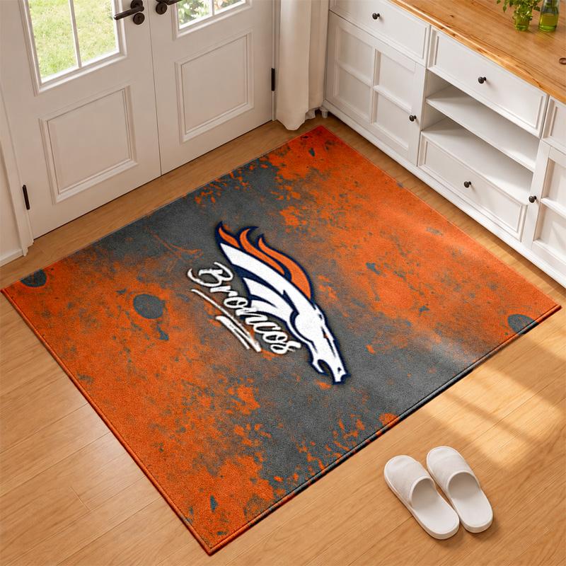 Denver Broncos Carpet Door Mat for Living Room or Bedroom Protective Mat Under Chair Office Decoration Christmas Gift Birthday Present