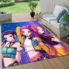 HUNTRIX Flannel Pattern Square Carpet,Area Rug,Carpet Rug for Living Room Bedroom Sofa Playroom Decor,Non-slip Floor Mat