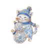 Sparkly Rhinestone Lapel Pin Vintage Enamel Brooch Fashion Christmas Brooch  Hat Decoration